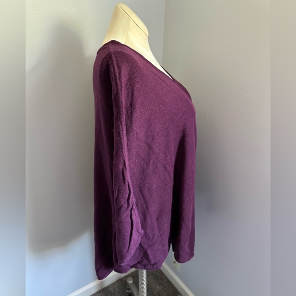 Melissa McCarthy Seven7 Maroon Sweater Cape Size 1x - Picture 4 of 8